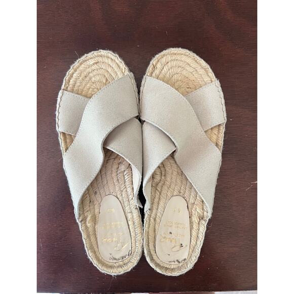 Anthropologie Pima 2 Espadrille Leather Crossover Sandals Size 6.5 - Picture 5 of 7